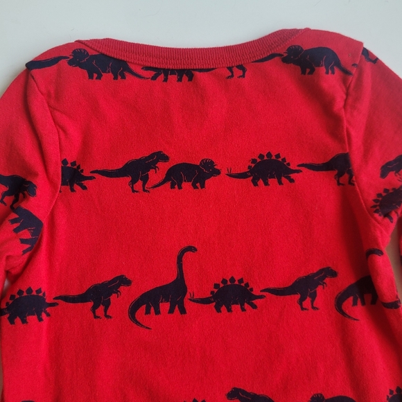 GAP one piece with dinosaurs in red 12-18 months - Picture 7 of 9